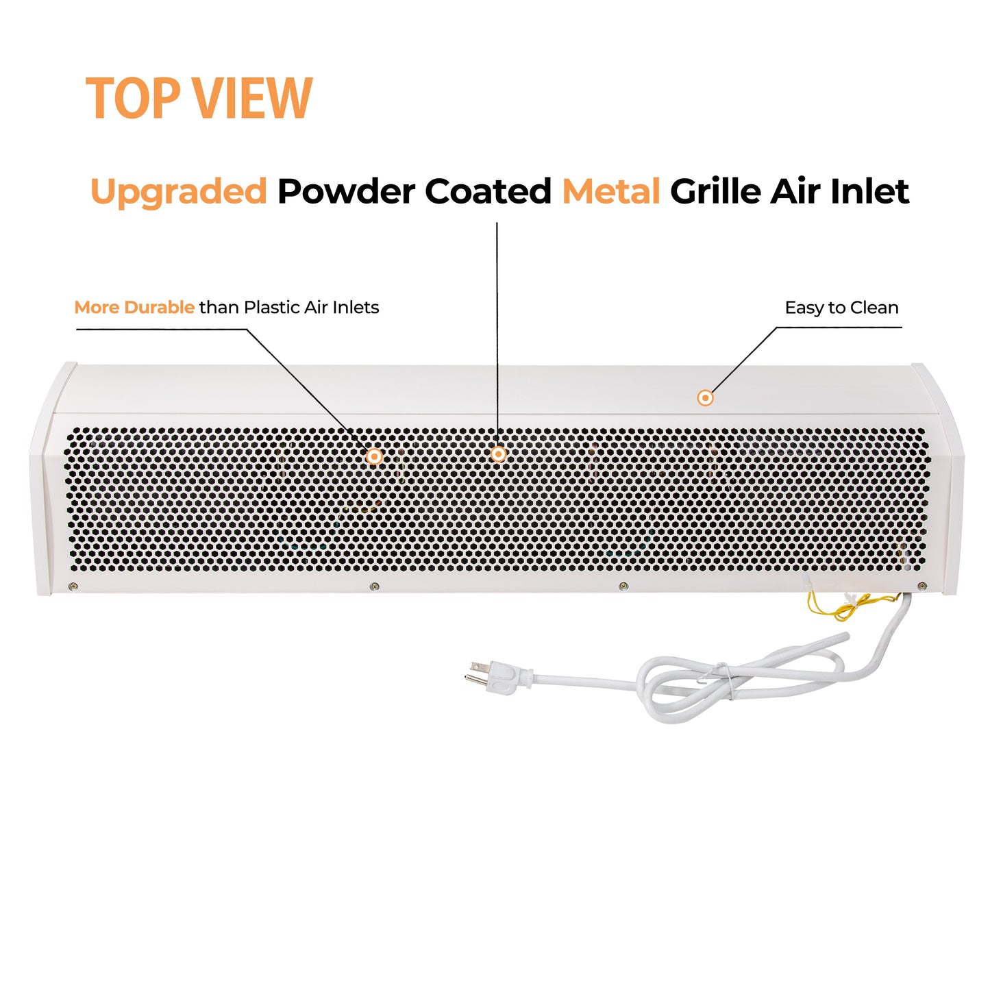 Awoco FM35-MSD Early Turn On Elegant 2 Speed Air Curtain, UL Certified, 120V Unheated with Magnetic Switch & Motion Sensor Detection - FM3509-MSD