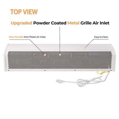 Awoco FM35-MSD Early Turn On Elegant 2 Speed Air Curtain, UL Certified, 120V Unheated with Magnetic Switch & Motion Sensor Detection - FM3509-MSD
