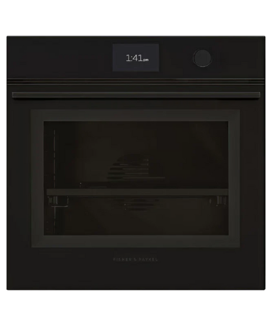 Fisher Paykel 24" Series 9 Minimal Self-Cleaning Oven Black Glass - OB24SMPTDB1