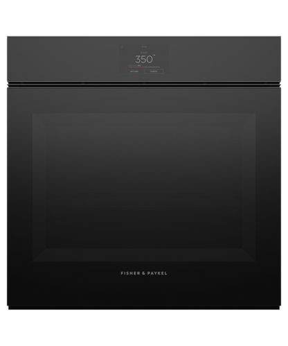 Fisher Paykel 24" Series 9 Minimal Handleless Self-Cleaning Oven Black Glass - OB24SMPTNB1