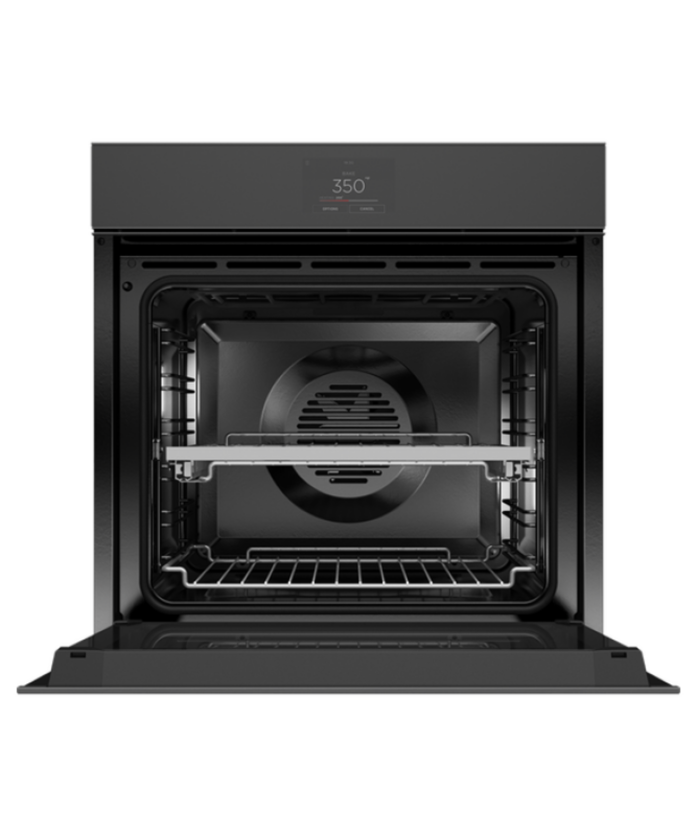 Fisher Paykel 24" Series 9 Minimal Handleless Self-Cleaning Oven Black Glass - OB24SMPTNB1