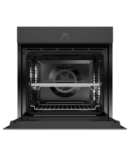 Fisher Paykel 24" Series 9 Minimal Handleless Self-Cleaning Oven Black Glass - OB24SMPTNB1