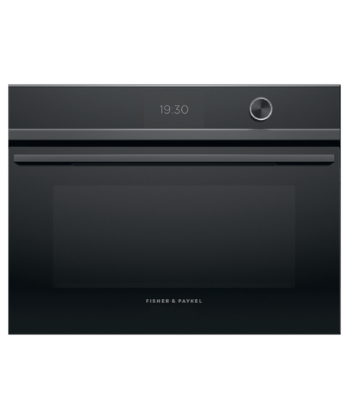 Fisher Paykel 24" Series 9 Minimal Compact Convection-Speed Oven Black Glass - OM24NDTDB1