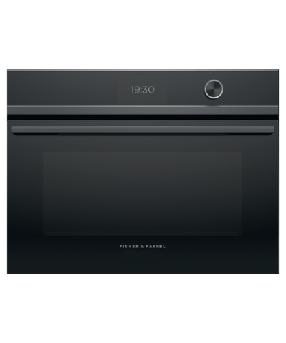 Fisher Paykel 24" Series 9 Minimal Compact Convection-Speed Oven Black Glass - OM24NDTDB1
