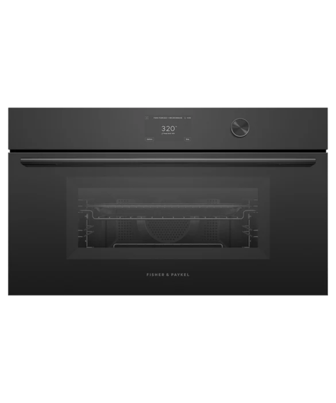 Fisher Paykel 30" Series 7 Contemporary Compact Convection-Speed Oven Black Glass - OM30NCTDB3