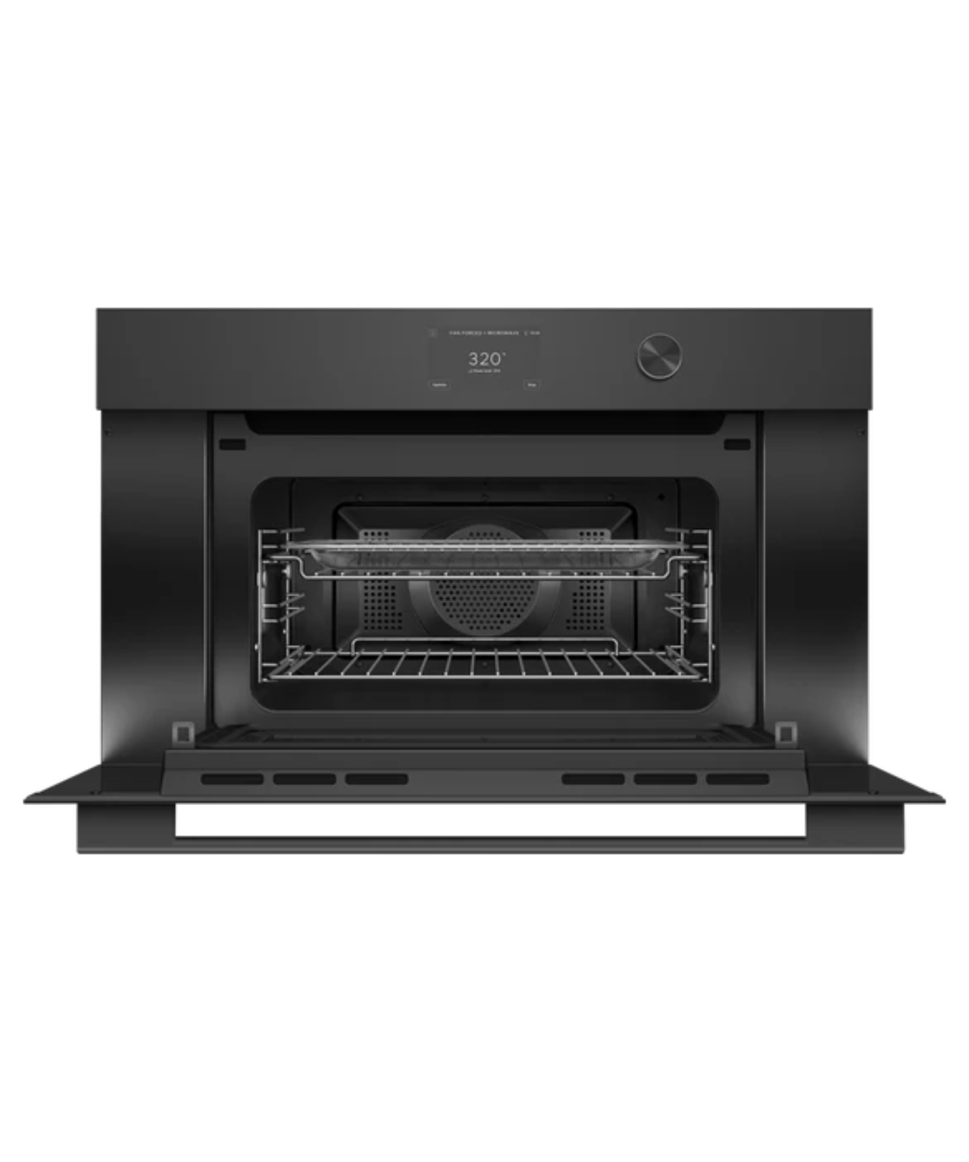 Fisher Paykel 30" Series 7 Contemporary Compact Convection-Speed Oven Black Glass - OM30NCTDB3