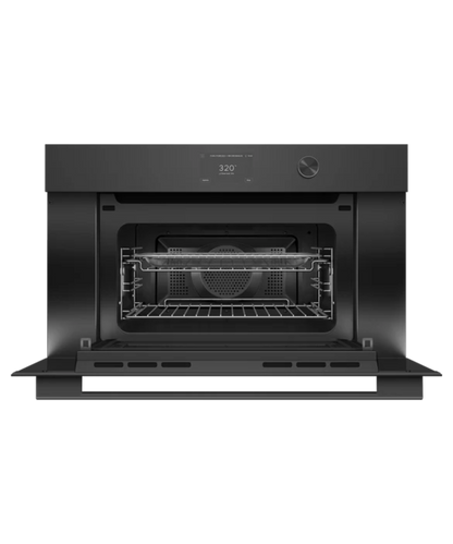 Fisher Paykel 30" Series 7 Contemporary Compact Convection-Speed Oven Black Glass - OM30NCTDB3