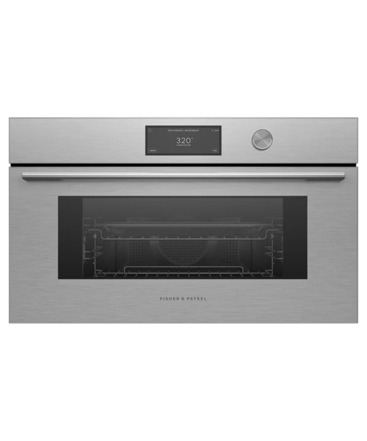 Fisher Paykel 30" Series 9 Contemporary Compact Convection-Speed Oven Silver - OM30NCUDX3