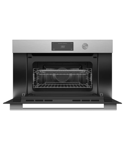 Fisher Paykel 30" Series 9 Contemporary Compact Convection-Speed Oven Silver - OM30NCUDX3
