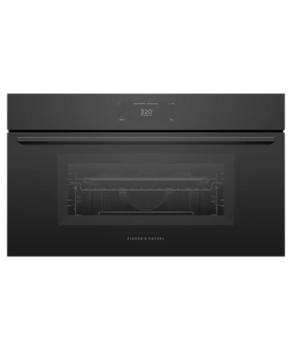 Fisher Paykel 30" Series 9 Minimal Compact Convection-Speed Oven Black Glass - OM30NMUB3