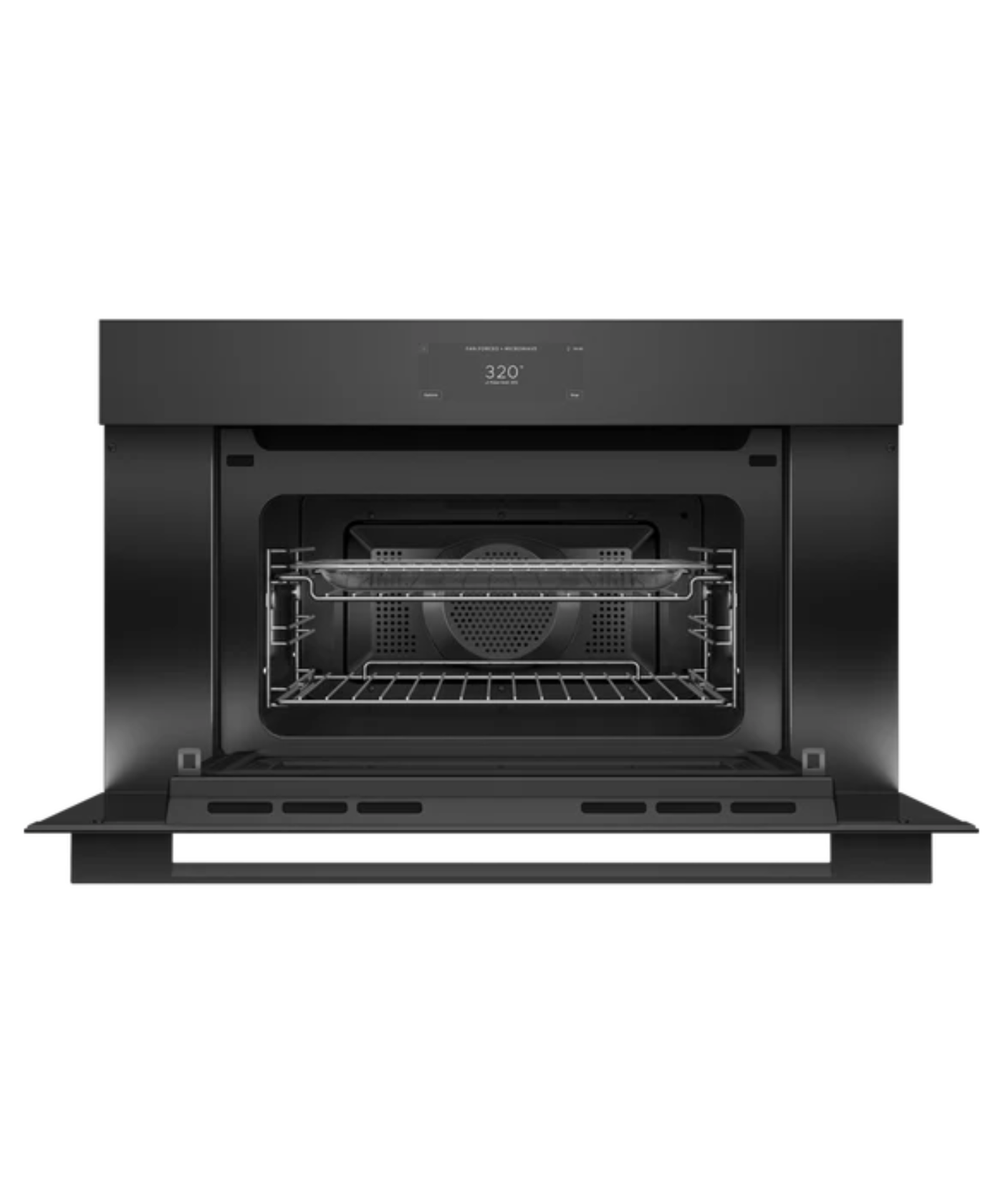 Fisher Paykel 30" Series 9 Minimal Compact Convection-Speed Oven Black Glass - OM30NMUB3