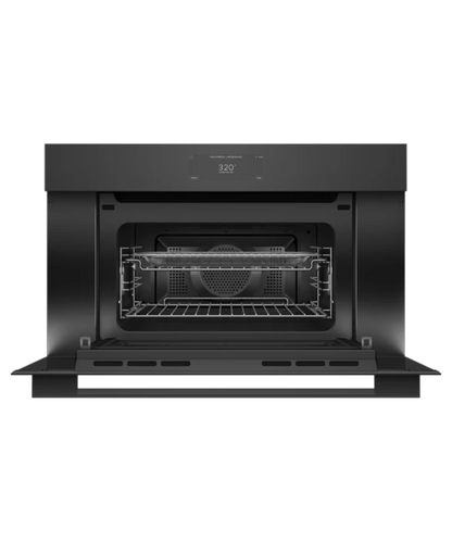 Fisher Paykel 30" Series 9 Minimal Compact Convection-Speed Oven Black Glass - OM30NMUB3