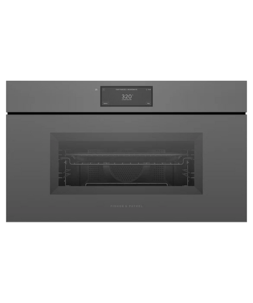 Fisher Paykel 30" Series 9 Minimal Handleless Compact Convection-Speed Oven Gray - OM30NMUNG3