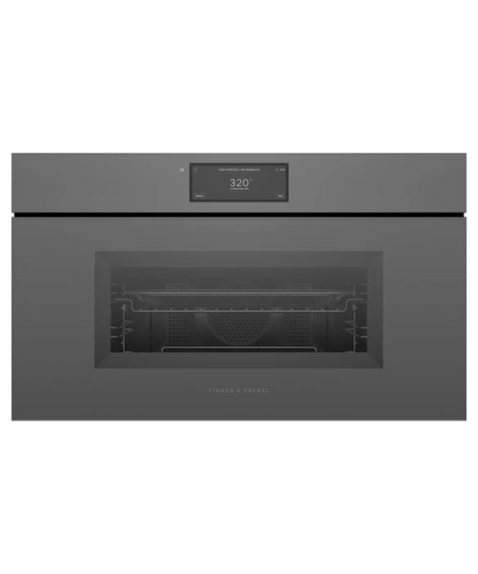 Fisher Paykel 30" Series 9 Minimal Handleless Compact Convection-Speed Oven Gray - OM30NMUNG3