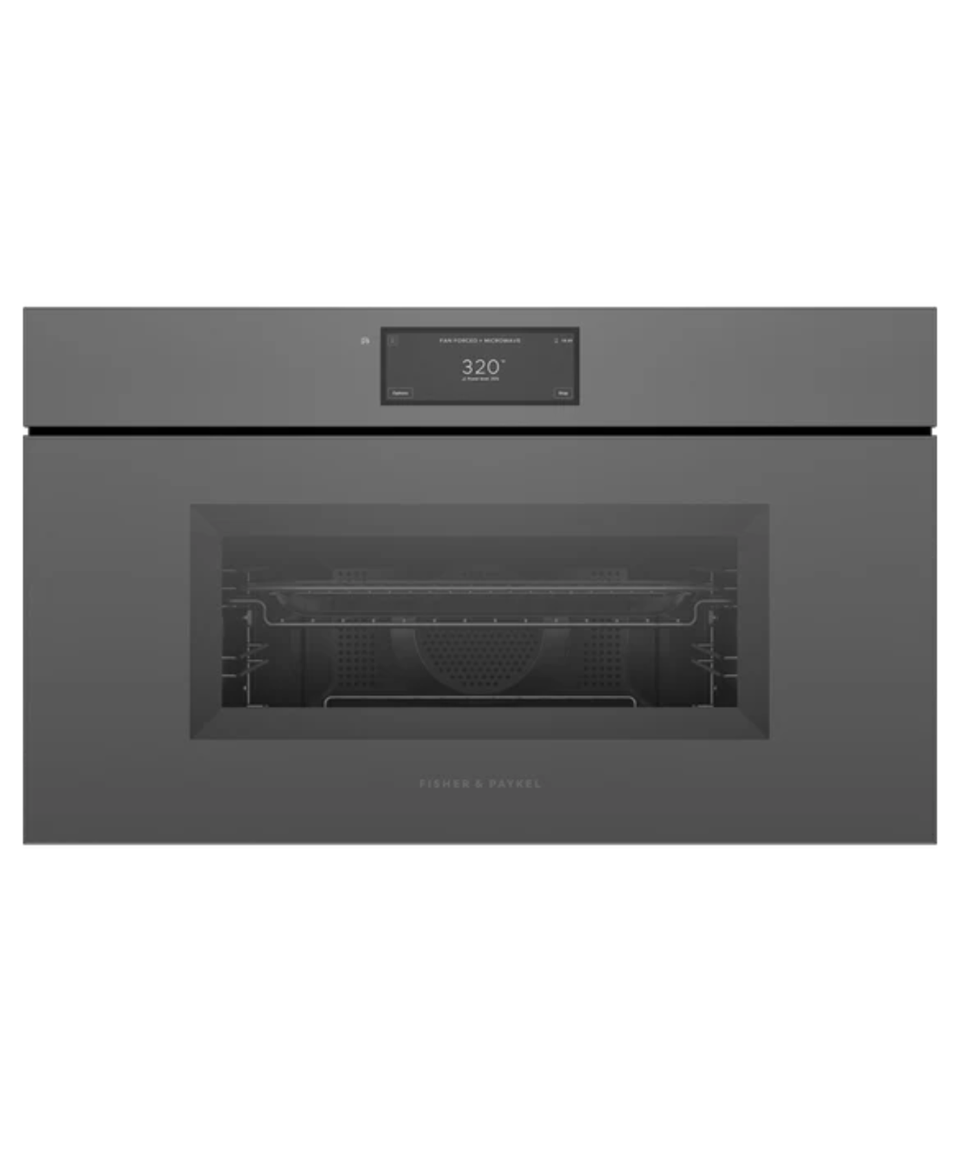 Fisher Paykel 30" Series 9 Minimal Handleless Compact Convection-Speed Oven Gray - OM30NMUNG3