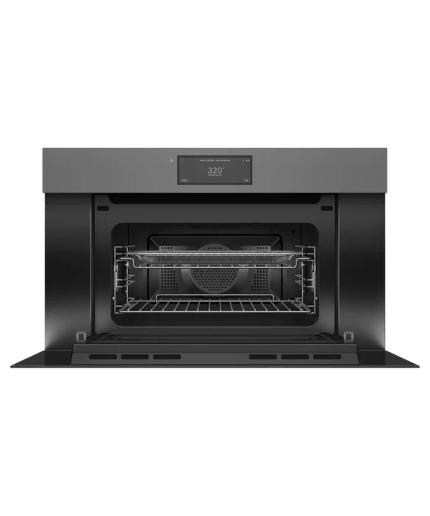 Fisher Paykel 30" Series 9 Minimal Handleless Compact Convection-Speed Oven Gray - OM30NMUNG3