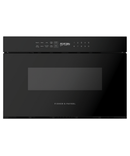 Fisher Paykel 24" Series 7 Contemporary Microwave Drawer Black Glass - OMD24SDB1