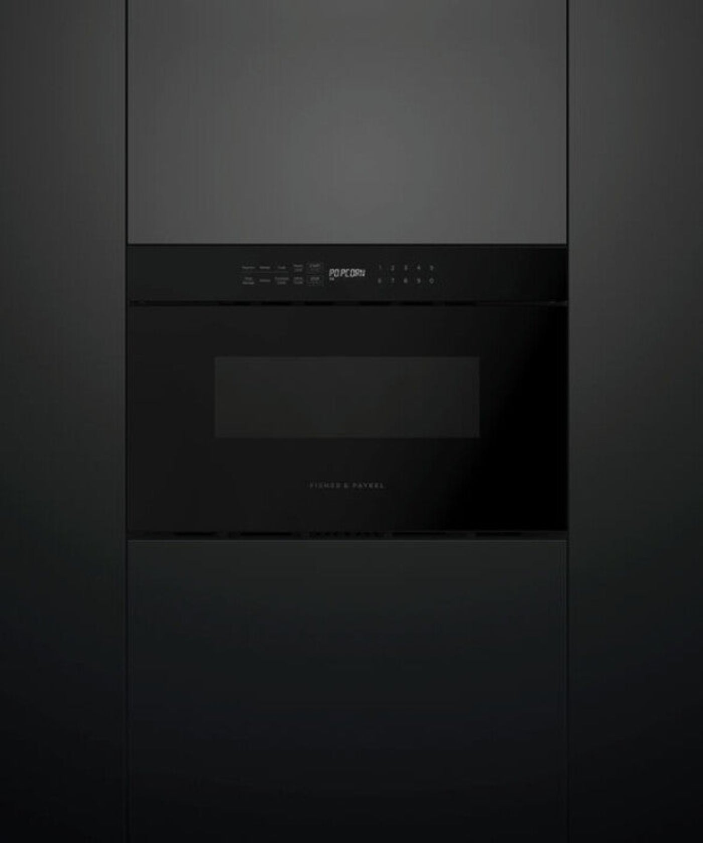 Fisher Paykel 24" Series 7 Contemporary Microwave Drawer Black Glass - OMD24SDB1