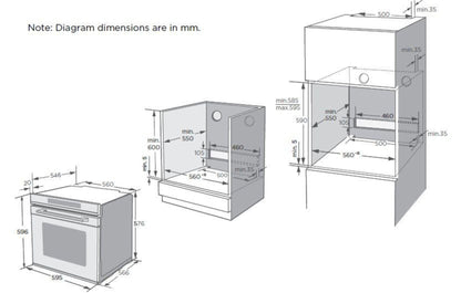 Kleenmaid 60cm Multifunction Oven - OMF6041X