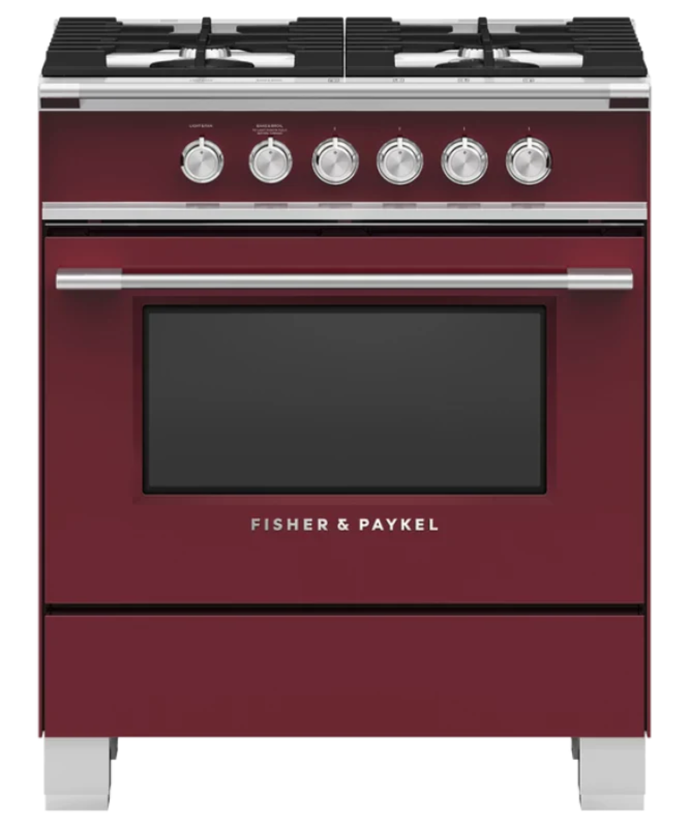 Fisher Paykel 30" Series 7 Classic 4 Burner Gas Range Red - OR30SCG4R1
