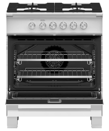 Fisher Paykel 30" Series 7 Classic 4 Burner Gas Range White - OR30SCG4W1