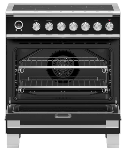 Fisher Paykel 30" Series 9 Classic 4 Zone Induction Self-Cleaning Range Black - OR30SCI6B1