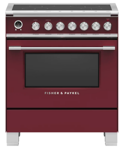 Fisher Paykel 30" Series 9 Classic 4 Zone Induction Self-Cleaning Range Red - OR30SCI6R1