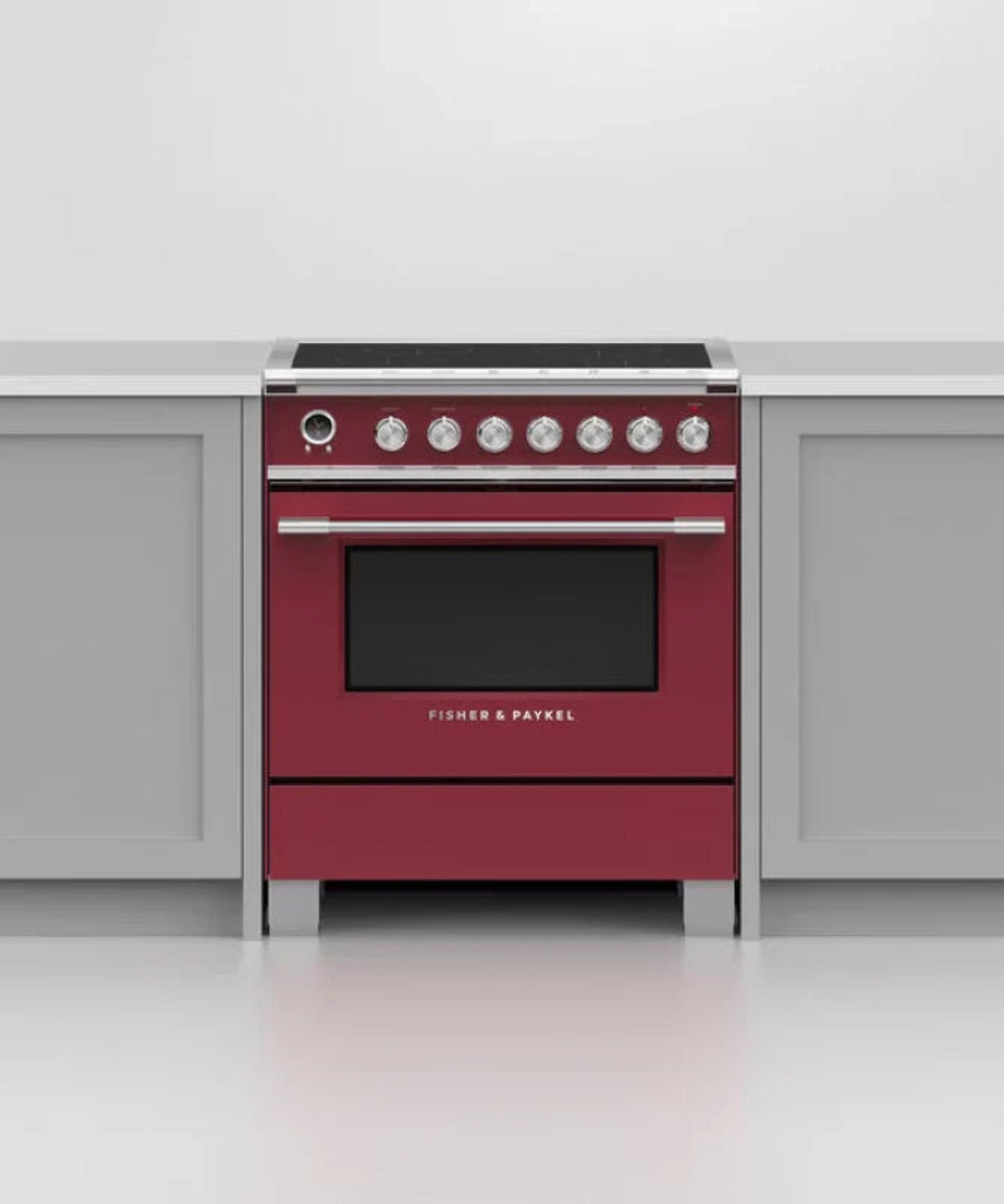Fisher Paykel 30" Series 9 Classic 4 Zone Induction Self-Cleaning Range Red - OR30SCI6R1