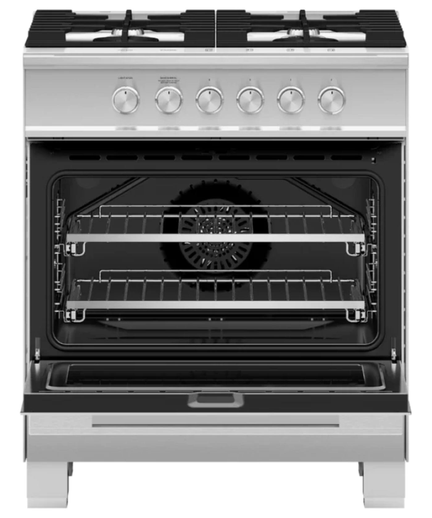 Fisher Paykel 30" Series 7 Contemporary 4 Burner Gas Range, Natural Gas Stainless Steel - OR30SDG4X1