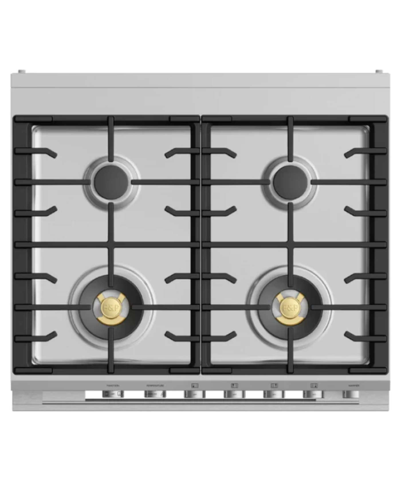 Fisher Paykel 30" Series 9 Contemporary 4 Burner Dual Fuel Self-Cleaning Range Stainless Steel - OR30SDG6X1