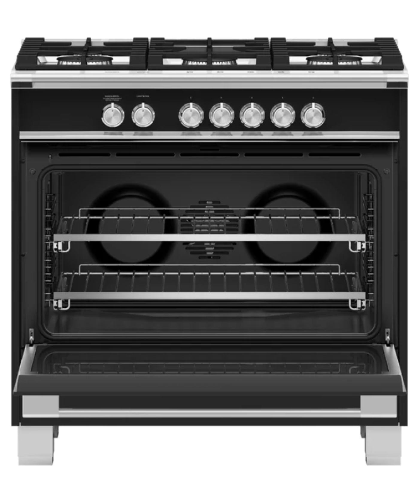 Fisher Paykel 36" Series 7 Classic 5 Burner Gas Range Black - OR36SCG4B1