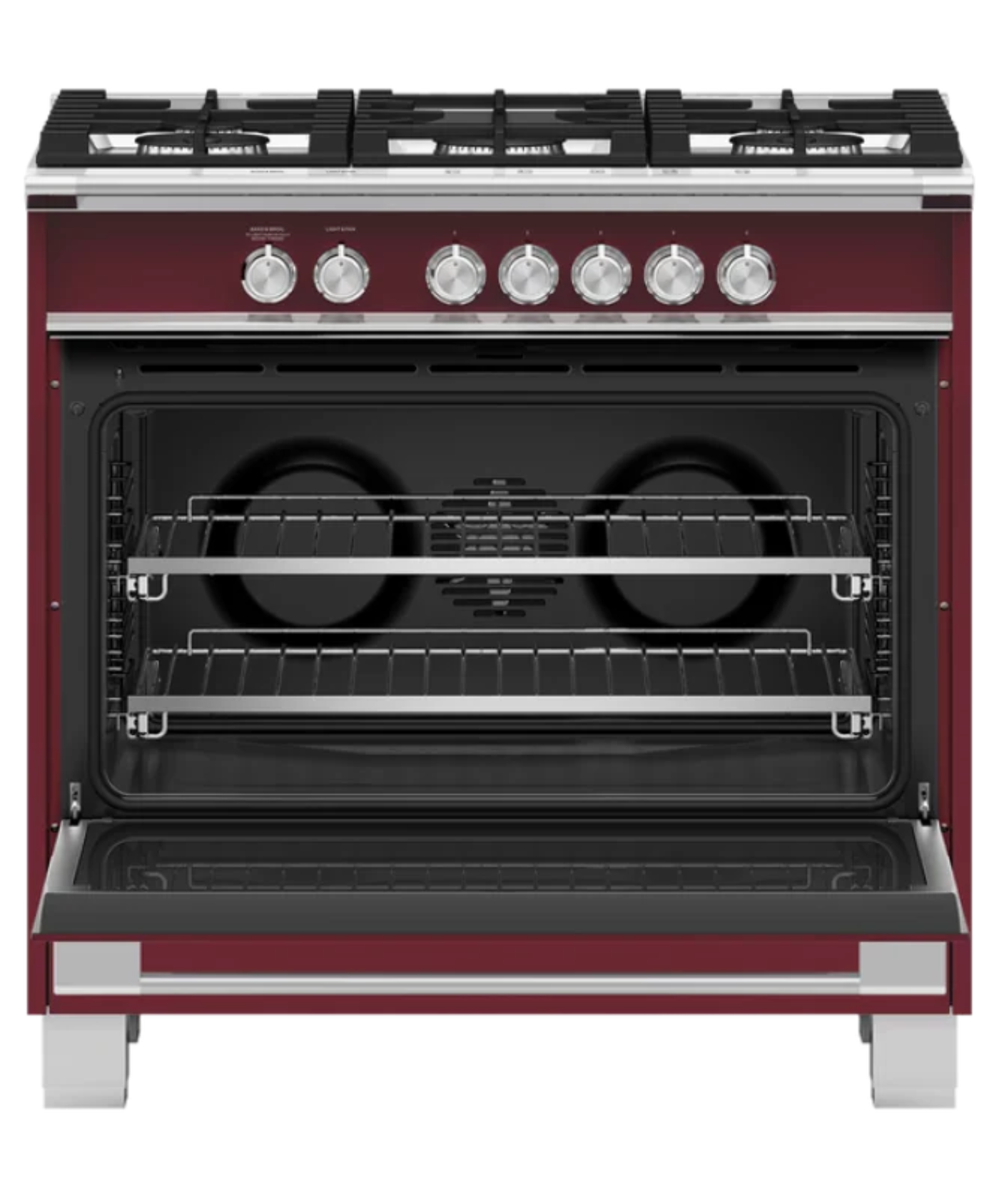 Fisher Paykel 36" Series 7 Classic 5 Burner Gas Range Red - OR36SCG4R1