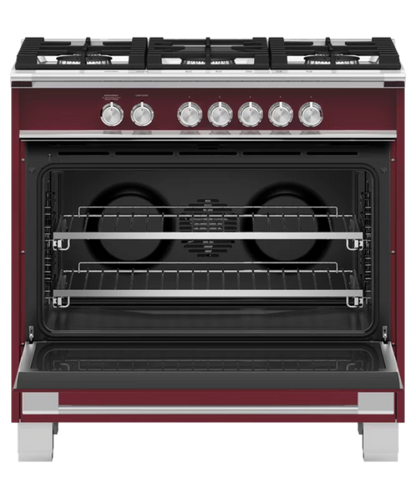 Fisher Paykel 36" Series 7 Classic 5 Burner Gas Range Red - OR36SCG4R1