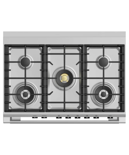 Fisher Paykel 36" Series 9 Classic 5 Burner Dual Fuel Self-Cleaning Range Stainless Steel - OR36SCG6X1