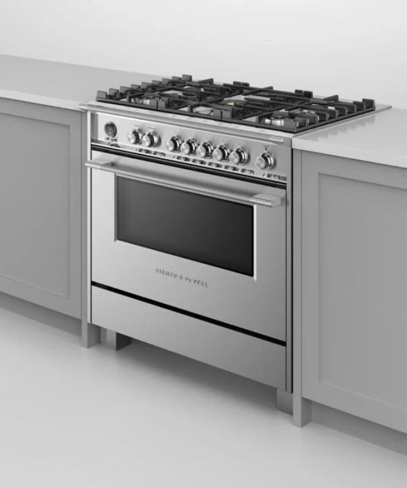 Fisher Paykel 36" Series 9 Classic 5 Burner Dual Fuel Self-Cleaning Range Stainless Steel - OR36SCG6X1