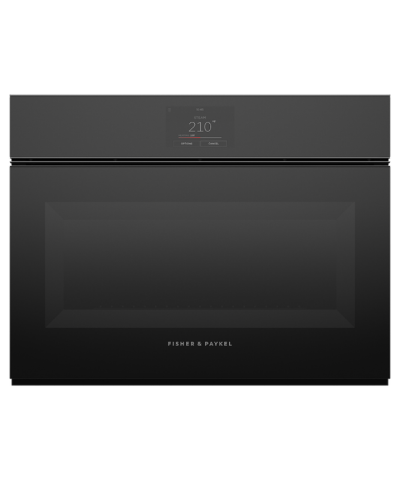 Fisher Paykel 24" Series 9 Minimal Handleless Compact Combi-Steam Oven Black Glass - OS24NMTNB1