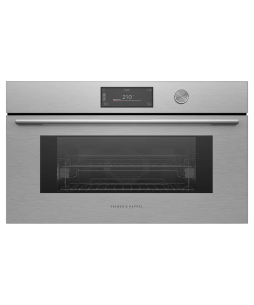 Fisher Paykel 30" Series 9 Contemporary Compact Combi-Steam Oven Silver - OS30NCUDX3