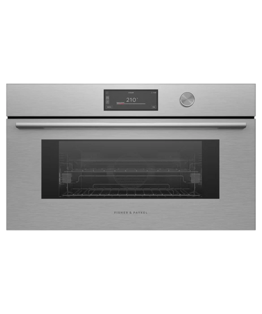 Fisher Paykel 30" Series 9 Contemporary Compact Combi-Steam Oven Silver - OS30NCUDX3
