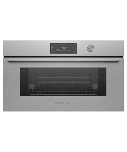 Fisher Paykel 30" Series 9 Contemporary Compact Combi-Steam Oven Silver - OS30NCUDX3