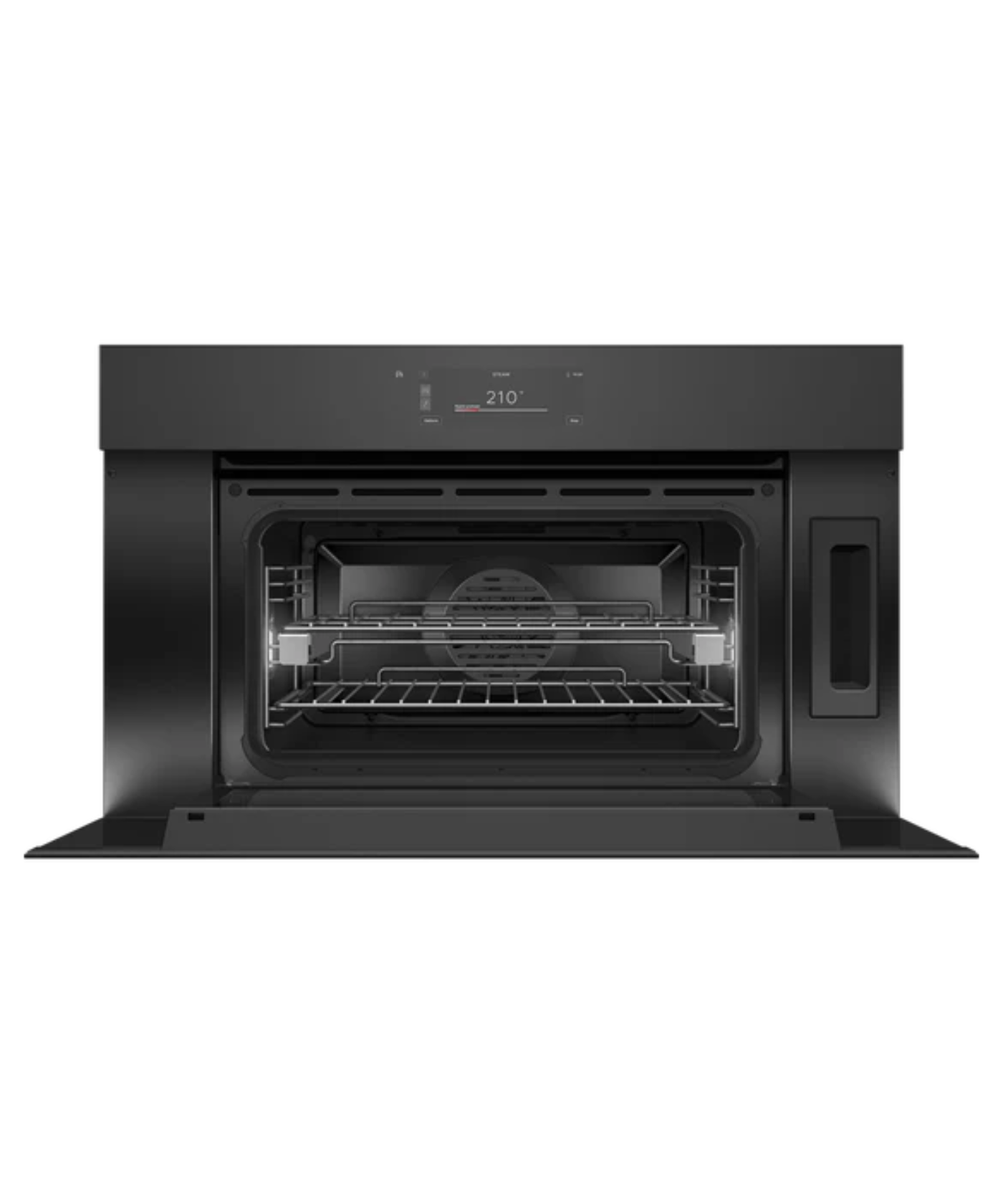 Fisher Paykel 30" Series 9 Minimal Handleless Compact Combi-Steam Oven Black Glass - OS30NMUNB3