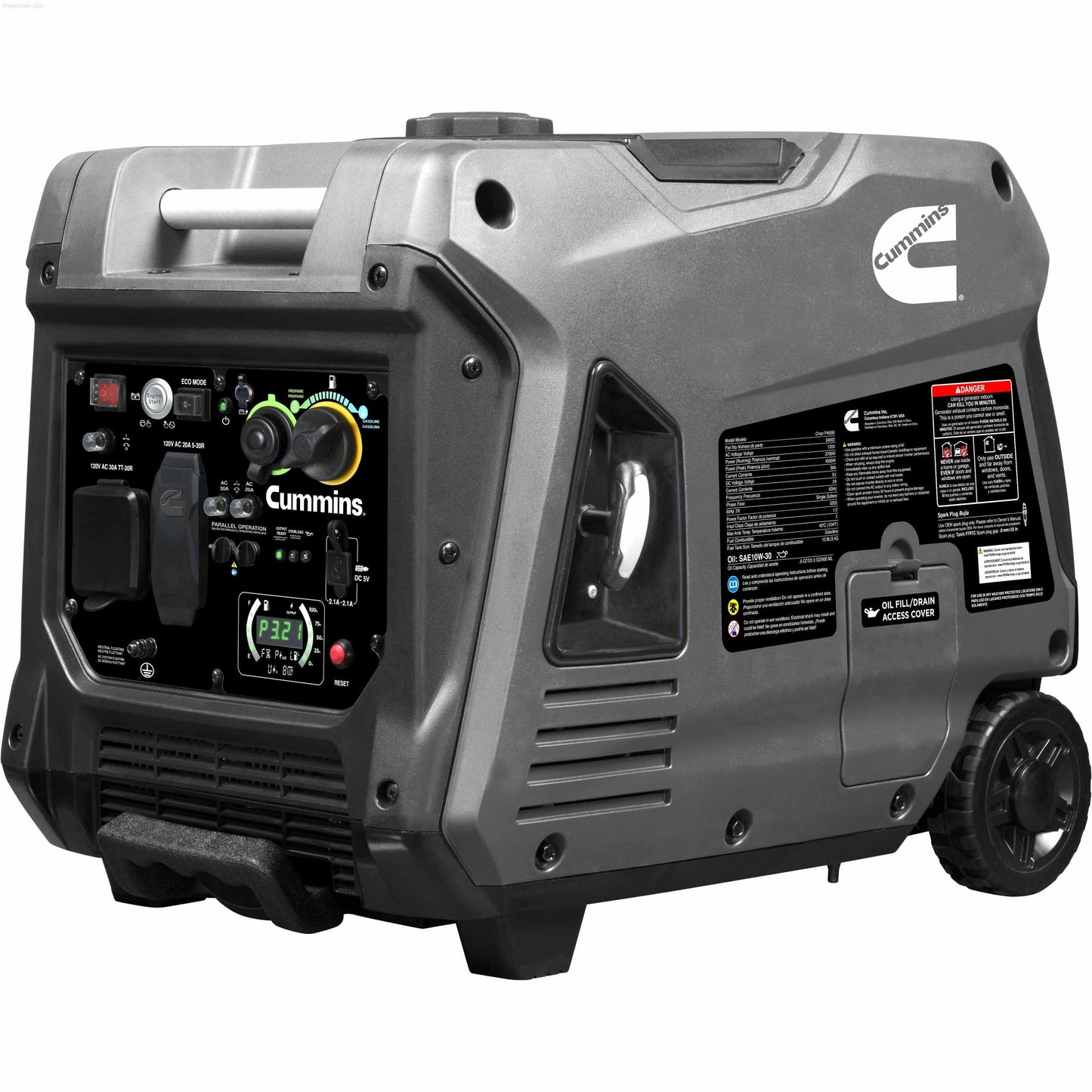 Aurora Generators Cummins Onan P4500iDF Dual-Fuel Inverter Generator - PowerGen USA - A074Z437
