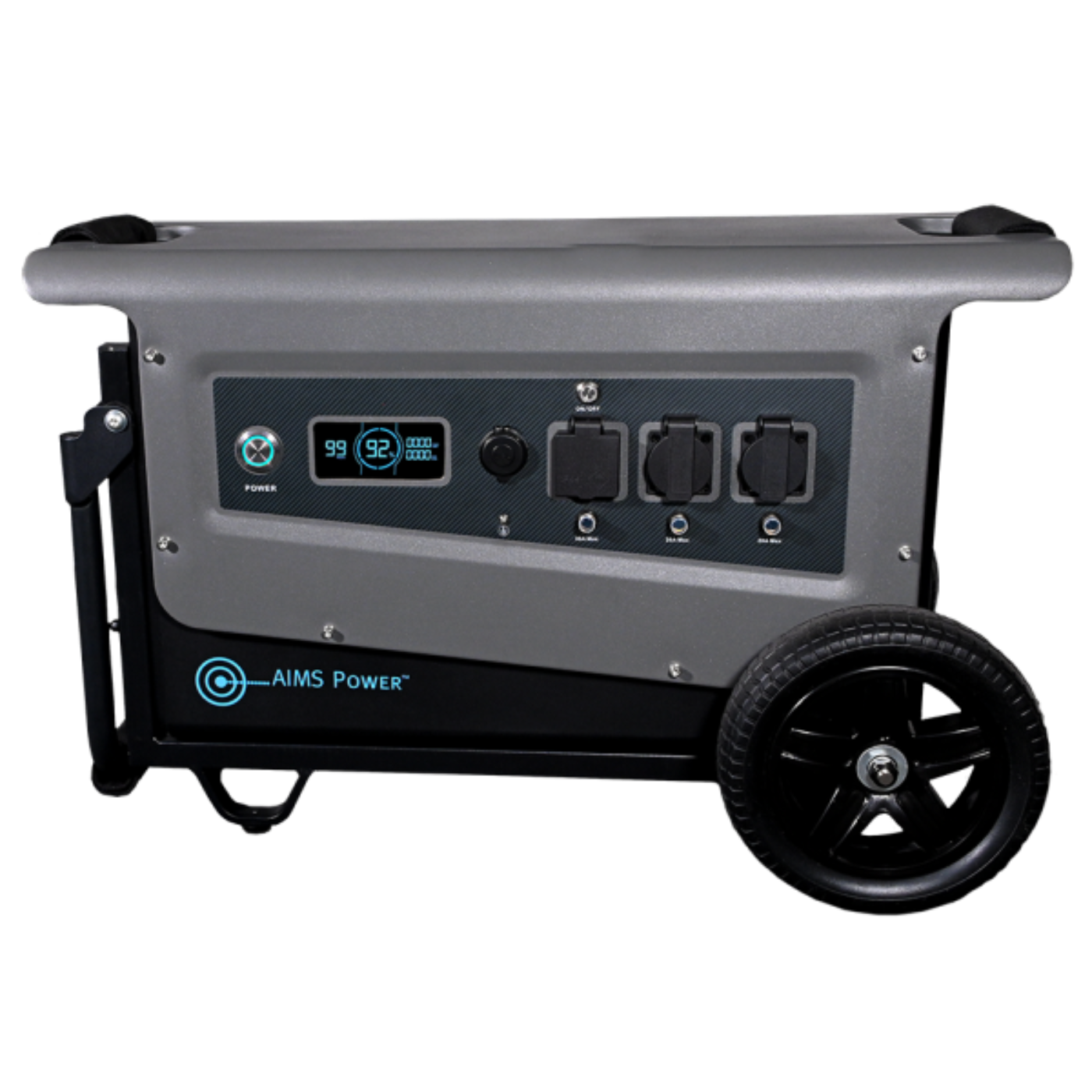 Aims Power Portable Solar Generator 5.04 kWh 33 Amp Output Lithium Battery | Solar & Grid Inputs Expandable - AIO-5KWH4KW