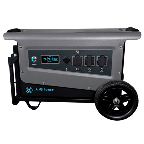 Aims Power Portable Solar Generator 5.04 kWh 33 Amp Output Lithium Battery | Solar & Grid Inputs Expandable - AIO-5KWH4KW