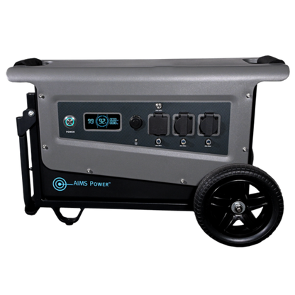 Aims Power Portable Solar Generator 3.1 kWh 30 Amp Output Lithium Battery | Solar & Grid Inputs - AIO-3KWH3600W