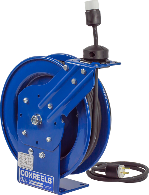 Coxreels  Spring Driven Cord Reel Single Industrial Receptacle 50' Cord 12 AWG New - PC13-5012-A