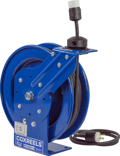 Coxreels  Spring Driven Cord Reel Single Industrial Receptacle 50' Cord 12 AWG New - PC13-5012-A