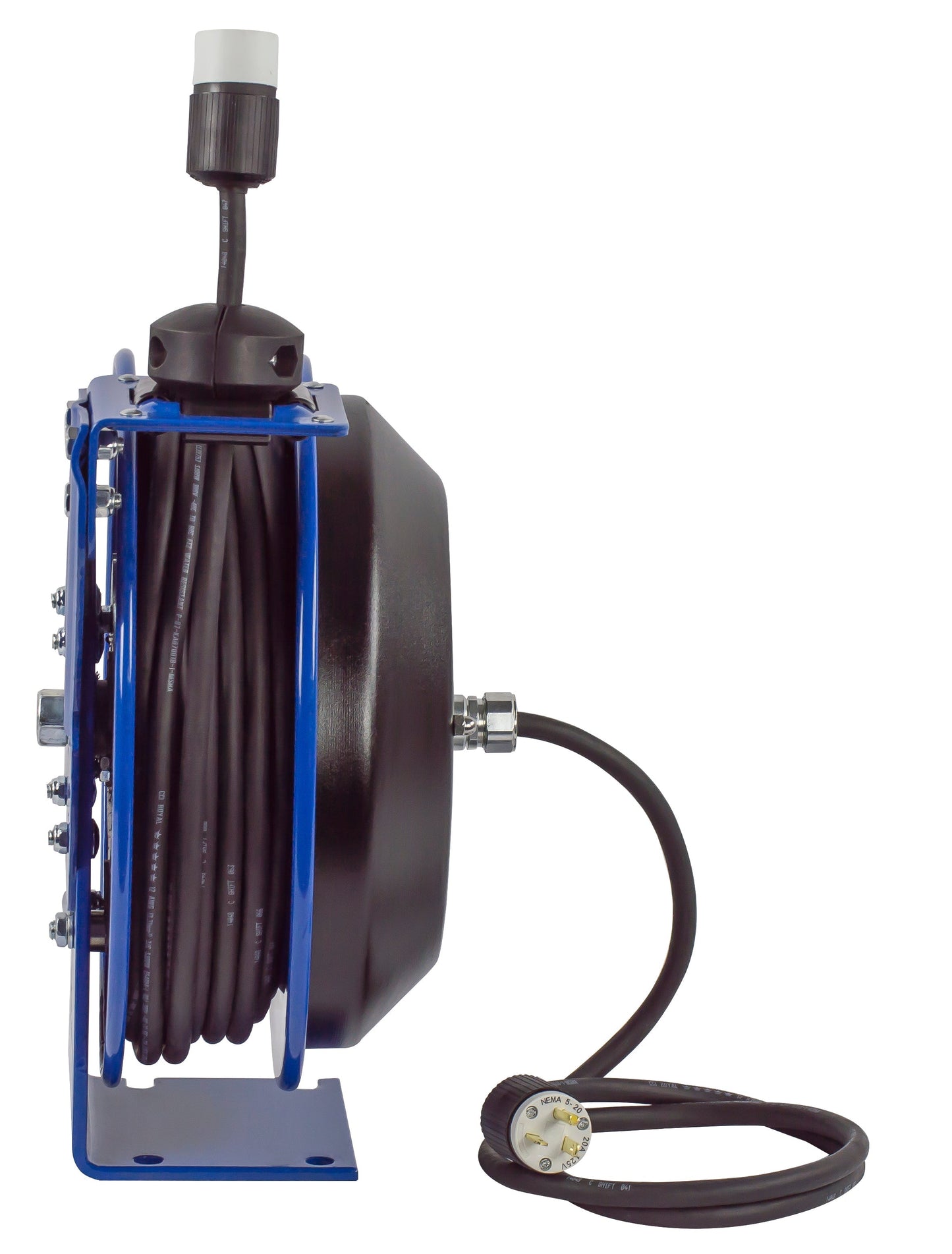 Coxreels  Spring Driven Cord Reel Single Industrial Receptacle 50' Cord 12 AWG New - PC13-5012-A