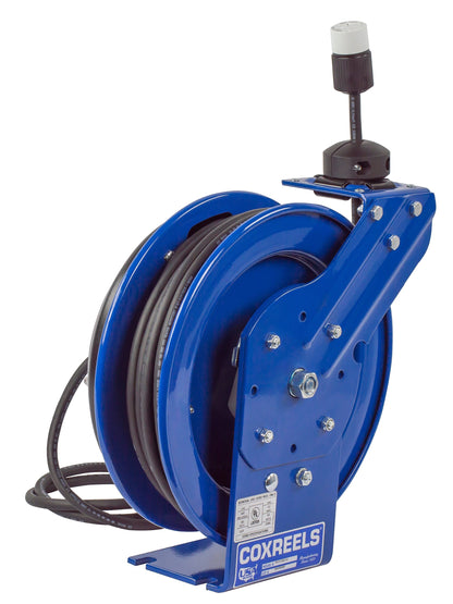 Coxreels  Spring Driven Cord Reel Single Industrial Receptacle 50' Cord 12 AWG New - PC13-5012-A