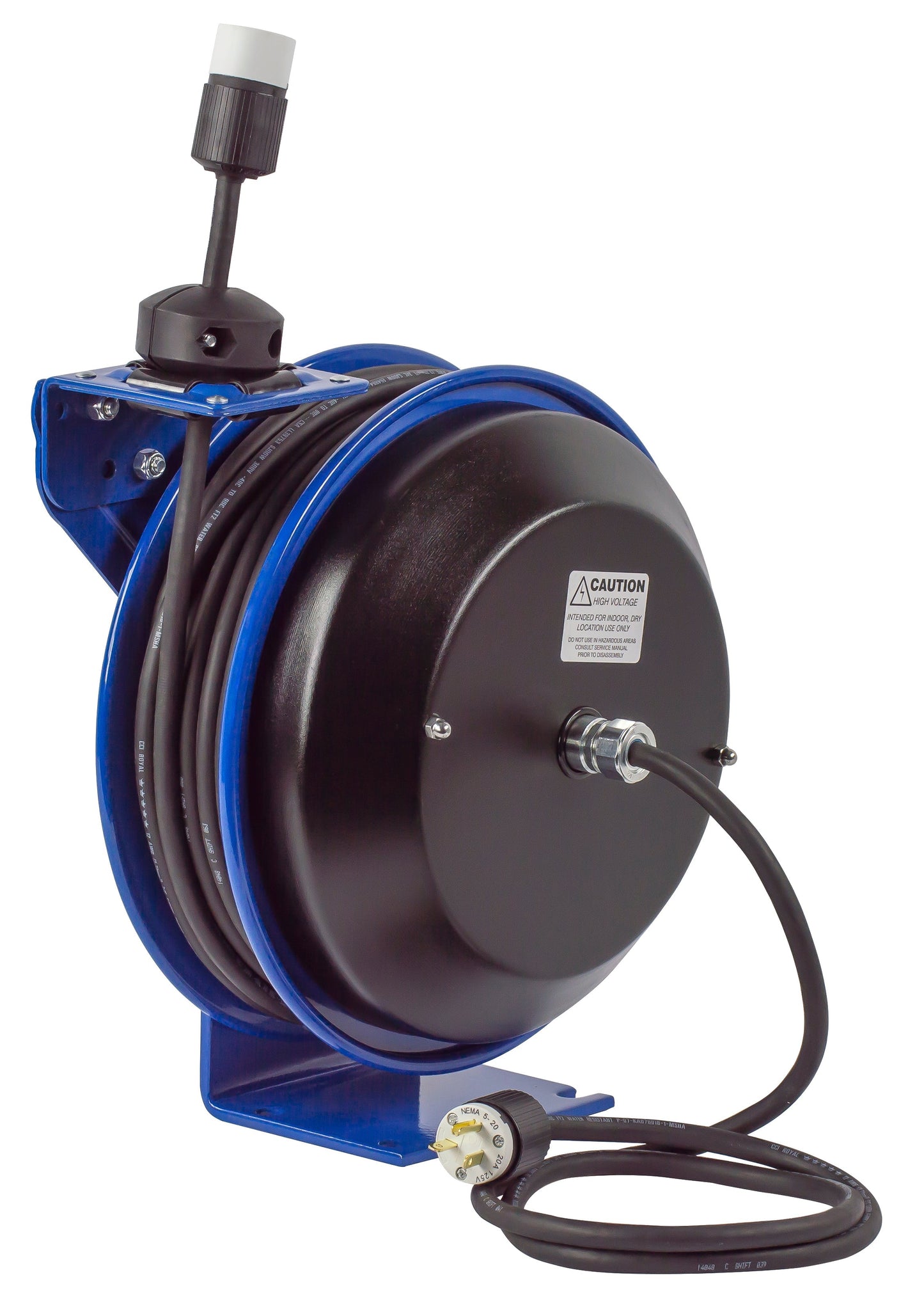 Coxreels  Spring Driven Cord Reel Single Industrial Receptacle 50' Cord 12 AWG New - PC13-5012-A