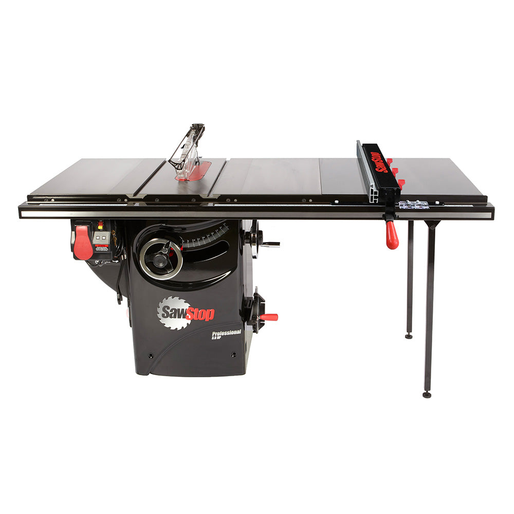 SawStop 3HP Professional Cabinet Saw w/36" T-Glide Advance Fence, Rails & Extension Table